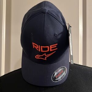 Alpinestars Navy Cap with Orange Logo